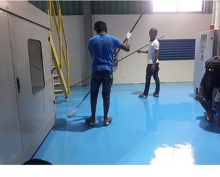 Epoxy painting on commercial area, office, Shop|Toilet wall and floor epoxy paint | Pu,sand epoxy | waterproof epoxy paint |Industrial area painting | house painting |bedroom painting |epoxy flakes, pebbles | seamless epoxy|ID, contractor,Offer price|Free