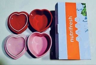 Nutrifresh Heart Shaped Containers (Ceramic and Microwaveable)