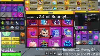 Roblox Blox fruit account with other games (urgently selling) PERM fruitS