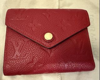 Louis Vuitton Red Monogram Empreinte Compact Wallet