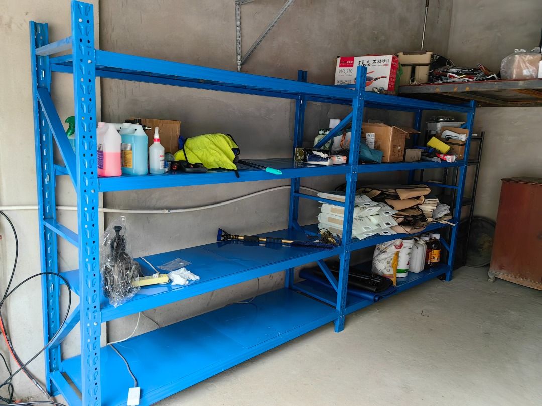 Shelf Storage Iron Shelves Warehouse Shelves Storage Shelves Storage Shelves Household Multi layer Shelves Display Shelves Goods Shelves Iron Shelves (Category: Shelves, Cabinets & Racks) located in Singapore. Submitted by klrahuhlsa67547 (Listing ID 1449390571, Image 1). Description: "Including delivery and installation services 🔥 Powerful. Strong. Easy to install. Provide us with your floor plan or measurements and we will have a quote ready f