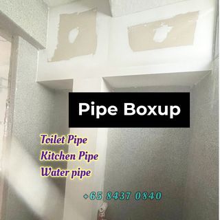 Installation service,toilet pipe boxup,kitchen pipe boxup,ventilation boxup,water pipe boxup,waterproof boxup,false ceiling install,door install,plastering service, painter,partition,glass panel,ceiling repair,soundproof partiton install, contractors,ID