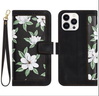iPhone 11 Pro Wallet Case with Strap - Floral Design