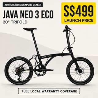 Java Neo 3 ECO 20 Inch Trifold Bike | Shimano 7S | Hydraulic Disc | Folding Bike | Foldable Bicycle