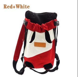 Red Pet Carrier Backpack for Dogs & Cats