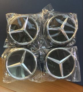 4pcs Mercedes-Benz Wheel Center Hub Caps (75mm)