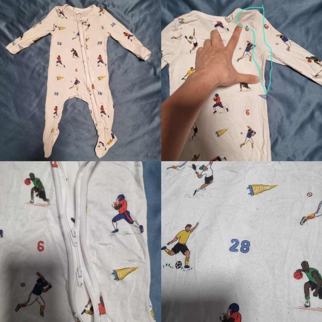 (All for $29) Bamboo two way zip long sleeves sleepsuit/baby pajamas/footsie/onesie (3 to 6 mths) (Category: Babies & Kids Fashion) located in Singapore. Submitted by jun_001 (Listing ID 1449910748, Image 7). Description: (All for $29) Bamboo two way zip long sleeves sleepsuit/baby pajamas/footsie/onesie (3 to 6 mths) __________________________ Qxpress +$4.50 Collection : blk 658A punggol east **please only offer if you are comfortable with condi