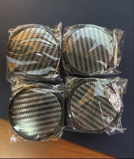 Set of 4 Mercedes Carbon Fiber Wheel Hub Caps (75mm)