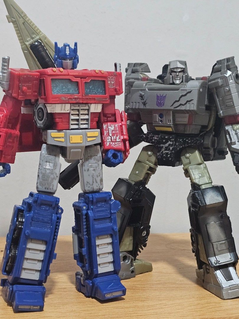 Transformers War for Cybertron Netflix siege trilogy Optimus and Megatron (Category: Toy Figures) located in Singapore. Submitted by thedinoguy (Listing ID 1449856239, Image 1). Description: $50 individually $90 for both - Set of Transformers action figures - Includes Optimus Prime and Megatron - Both figures are in robot mode - Poseable limbs for display - Some yellowing on megatron as shown in the next slide - Great for collectors or fans Meet 