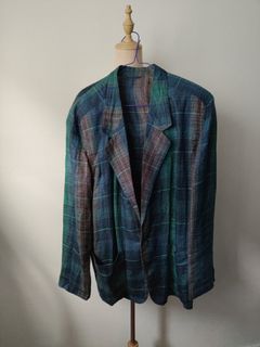 [LUXURY] Pal Zileri Linen Plaid Blazer (Made in Italy) - 52 (L)