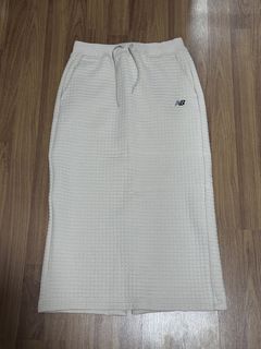 New Balance Beige Quilted Midi Skirt