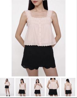 TTR Maris Embroidery Scallop Hem Skort