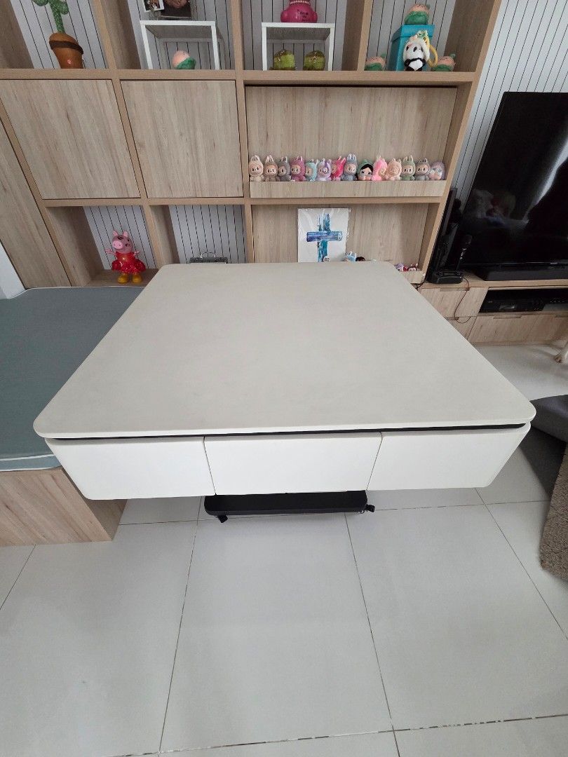 Automatic Mahjong Table with Built-in chips storage (Category: Tables & Sets) located in Singapore. Submitted by rexeter (Listing ID 1450455395, Image 1). Description: - Foldable Mahjong Table - Dark Brown Fabric Surface - Black Frame & White Casing - Built-in Storage Compartments for Tiles & Accessories - Folds Neatly for Easy Storage - Ideal for Game Nights.