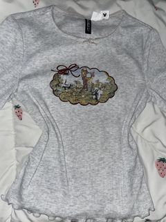 bambi ribbed long sleeve top