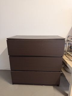 Dark Brown 3-Drawer