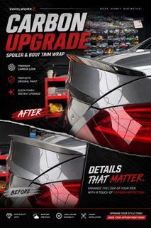 Mers spoiler Wrap Carbon Firbe