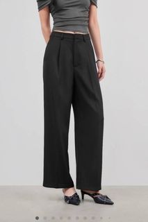 cider petite mid rise pleated straight leg pants
