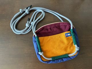 Colorblock Crossbody Bag with Rope Strap
