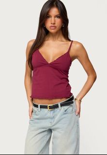 edikted burgundy glendon top