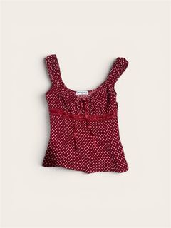 princess polly red polka top