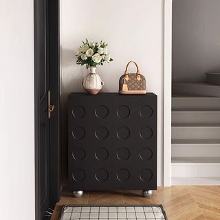 Black Vintage Shoe Cabinet, Shoe Rack, Entryway Cabinet, Storage Cabinet, Organizer, Miscellaneous Storage Cabinet, Multi-Tier Shoe Cabinet, Shoe Rack, Shoe Cabinet—Free Shipping Included