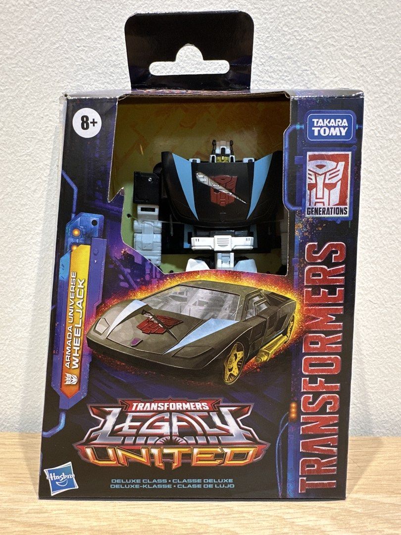 Transformers Legacy United Armada Universe Wheeljack Deluxe Class (Category: Toy Figures) located in Singapore. Submitted by eternalgene (Listing ID 1451099406, Image 1). Description: - Transformers Legacy United Armada Universe Wheeljack - Deluxe Class figure - From Takara Tomy Generations - Features robot and car modes on packaging - Perfect for Transformers collectors.