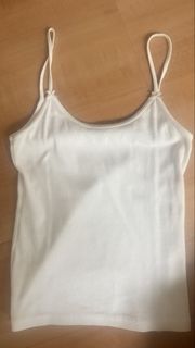 Brandy melville heart eyelet tank white tank top sleeveless shirt