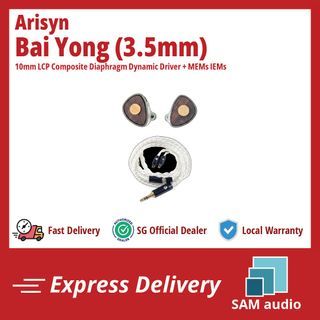 [🎶SG] ARISYN BAI YONG (BAIYONG) - 10mm LCP Composite Diaphragm Dynamic Driver + MEMs IEMs