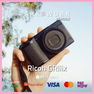 [RENT] Ricoh Griii X|GRIV|Griii HDF|Griii|Griii X HDF|GRIV HDF|XM5|RX100Vii|X100Vi|Luna Ultra|Pocket 4P Camera Rental by Arkework - Sony|Canon|DJI|Fujifilm|Nikon|Insta360|GoPro|Samsung|JBL|Vivo Rental
