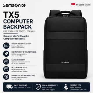 Samsonite TX5 genuine men's shoulder computer backpack travel commuter notebook bag ( Promotion Clearance!! )
