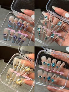 XS SIZE Rhinestone Press-On Nails Set