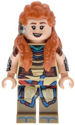 LEGO Horizon MiniFig - HRZ001: Aloy - Open Mouth Smile / Lopsided Closed Mouth