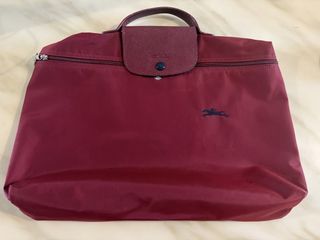 Longchamp Le Pliage Laptop Bag Burgundy