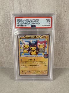2015 Pokemon XY Promo Poncho-Wear Pikachu Mega Campaign #203 PSA 9