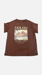 shein brown drop shoulder tee