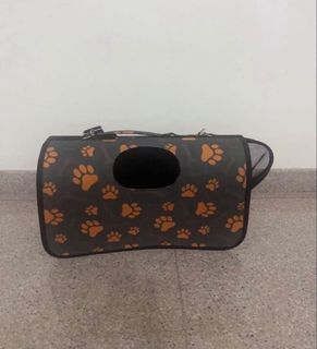 Dog Carrier Bag with Paw Print Design