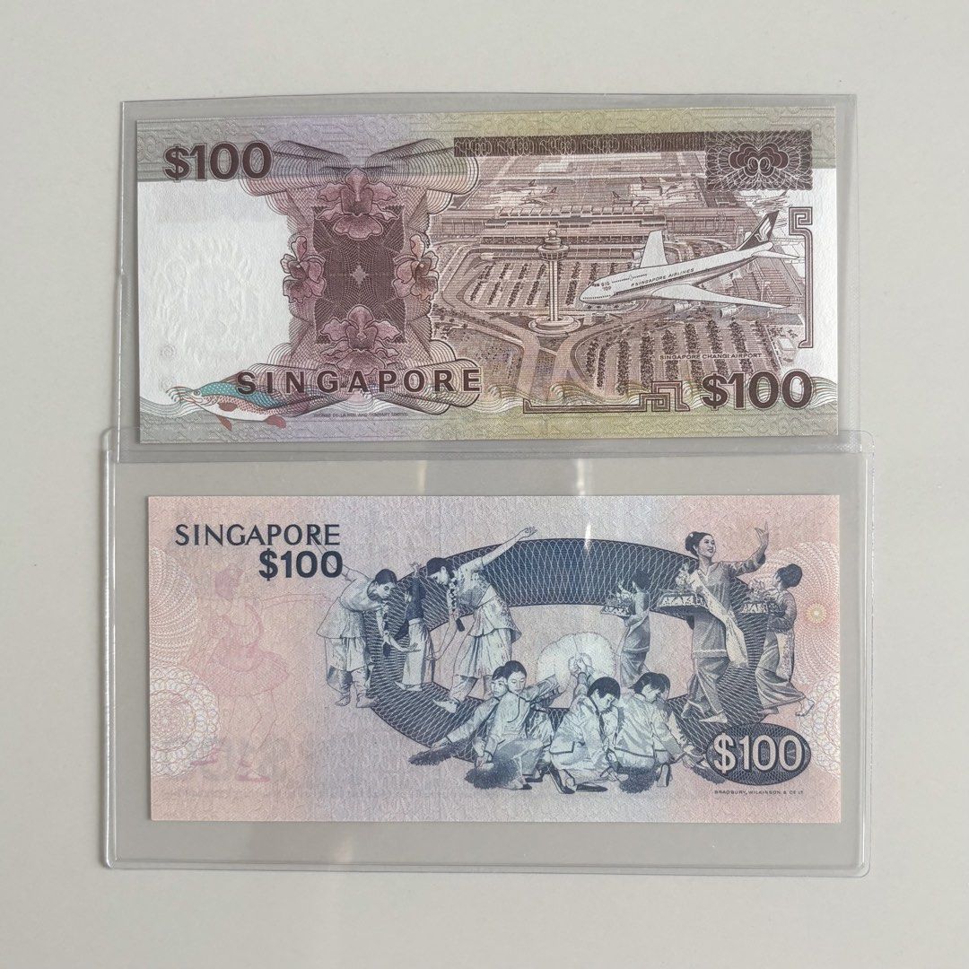Singapore old notes $100 ship & bird series (Category: Currency) located in Singapore. Submitted by loopyeppieee (Listing ID 1452190604, Image 2). Description: - condition as seen in the picture $100 bird note: $168 $100 ship note: $138.