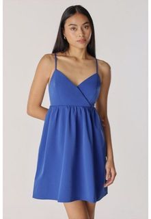 BNWT Lovet Klaire Cross-back Padded Babydoll Dress (Cobalt Blue)