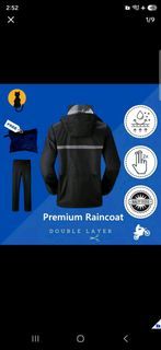 Premium Double Layer Raincoat Set - Waterproof & Windproof