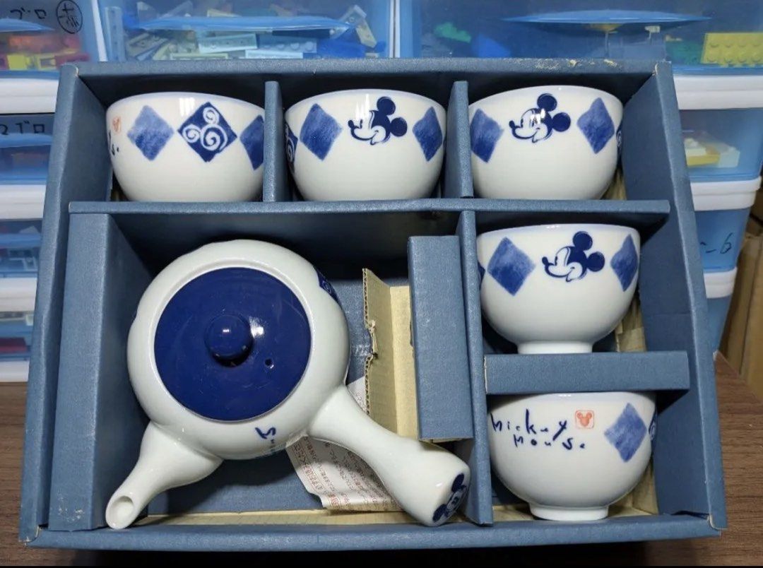Mickey Mouse Disney Tea Set with Teapot & Cups (Category: Coffee & Tea Tableware) located in Singapore. Submitted by otmhatm (Listing ID 1452577573, Image 4). Description: Includes 1 teapot and 5 cups Comes in original box .