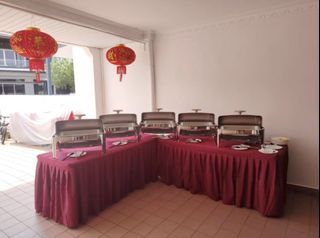 Buffet set up catering food