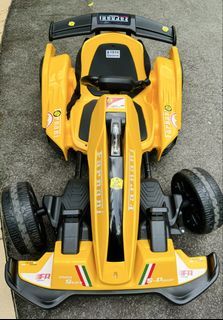 Yellow Farnani Ride-On Go Kart 12V Kids Electric Car