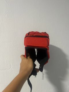Rugby red scrum cap