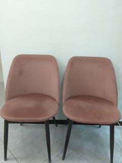 4 Pink Velvet Dining Chairs - HIPVAN (original price, 1 for $69)