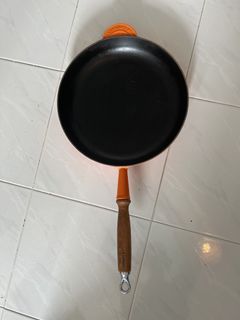 Le Creuset Orange Cast Iron Frying Pan