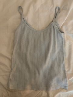 Brandy Melville Light Blue Eyelet Top