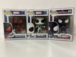 (Set of 3 for $110) Funko Pop Marvel Spiderman Sale - Scarlet Spider, Future Foundation, Black Symbiote