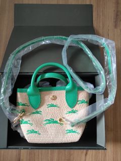Longchamp Mini Straw Bag with strap