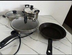 Cooking Pots and Pan with Lids (tefal)
