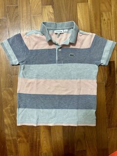 Lacoste Kids Striped Polo Shirt Size 8